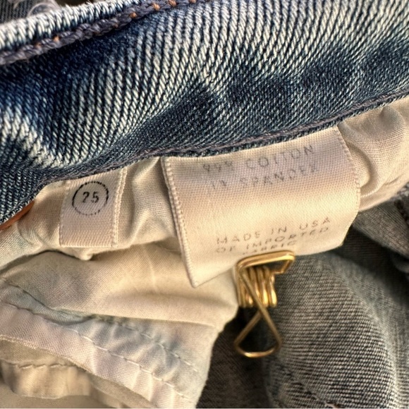 GRLFRND Karolina High Rise Slashed Raw Hem Jeans Size 25 - Picture 13 of 15